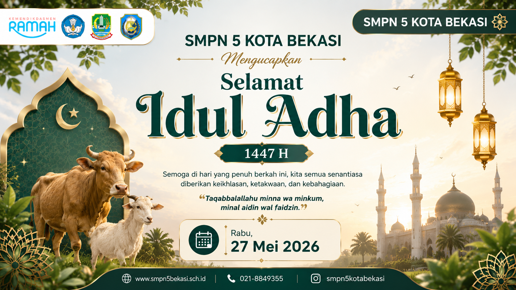 Memperingati Hari Raya Idul Adha 1447, Berikut Pengumumannya